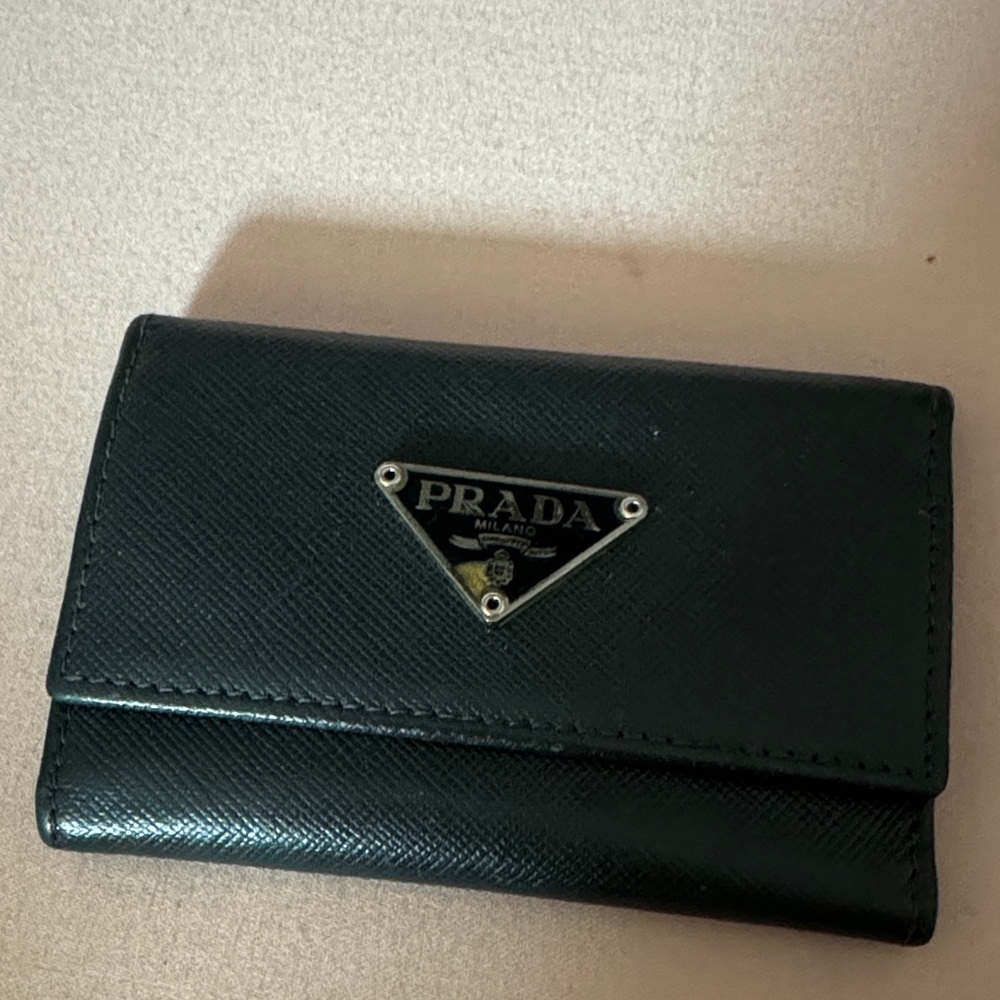 Prada Sleek Black Card Holder